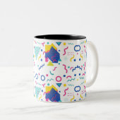 レトロ膜幾何学模様 ツートーンマグカップ (正面右)