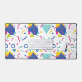 レトロ膜幾何学模様 デスクマット (キーボード&マウス)