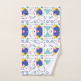 レトロ膜幾何学模様 ハンドタオル