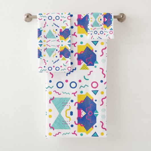レトロ膜幾何学模様 バスタオルセット (インサイチュ)