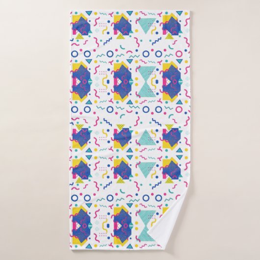 レトロ膜幾何学模様 バスタオル (バスタオル)