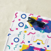 レトロ膜幾何学模様 ビーチタオル (インサイチュ)