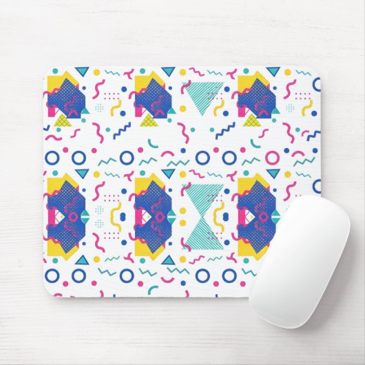 レトロ膜幾何学模様 マウスパッド (マウス)