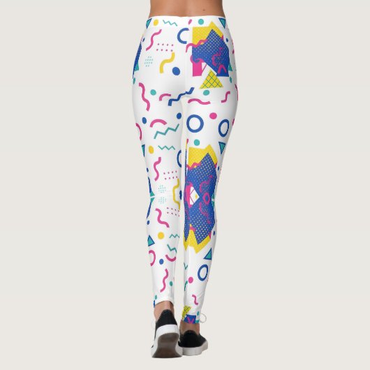 レトロ膜幾何学模様 レギンス (裏面)