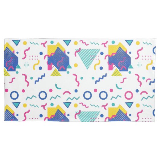 レトロ膜幾何学模様 枕カバー (正面左)