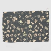 レトロ膜素子パターン ゴルフタオル (横)