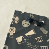 レトロ膜素子パターン ビーチタオル (インサイチュ)