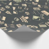 レトロ膜素子パターン ラッピングペーパー (角)