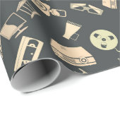 レトロ膜素子パターン ラッピングペーパー (ロールコーナー)