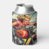 レトロ自動車のピンアップ 缶クーラー (缶正面)