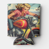 レトロ自動車のピンアップ 缶クーラー (正面)