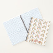 レトロ自然カラー水彩レインボーサンパターン ノートブック (内部)