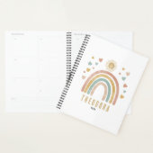 レトロ自然カラー水彩虹と太陽 プランナー手帳 (ディスプレー)