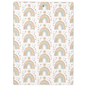 レトロ自然カラー水彩虹の太陽の名前 クリップボード (裏面)