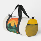 レトロ自然サンセット – ヴィンテージマウンテン ダッフルバッグ (右コーナー)