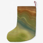 レトロ自然層 |ヴィンテージニュートラルトーンアゲート スモールクリスマスストッキング (裏面)