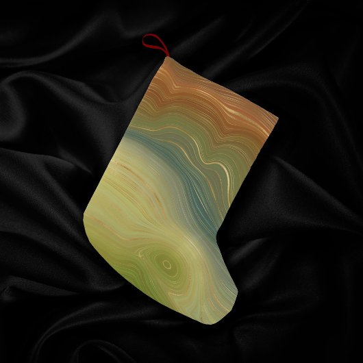 レトロ自然層 |ヴィンテージニュートラルトーンアゲート スモールクリスマスストッキング