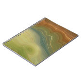 レトロ自然層 |ヴィンテージニュートラルトーンアゲート ノートブック (左側)