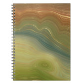 レトロ自然層 |ヴィンテージニュートラルトーンアゲート ノートブック (正面)