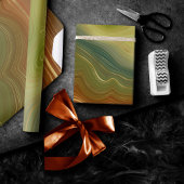 レトロ自然層 |ヴィンテージニュートラルトーンアゲート ラッピングペーパー