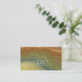 レトロ自然層 |ヴィンテージ中性瑪瑙カスタム 名刺 (スタンド正面)