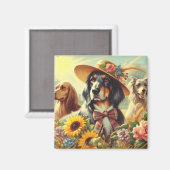 レトロ自然犬 マグネット (正面/裏面)