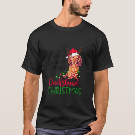 レトロ自身のダッシュンメリードクリスマスヴァイン Tシャツ (正面)