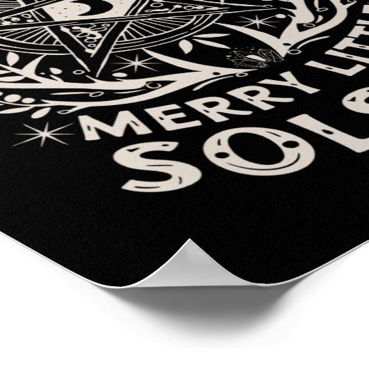 レトロ自身の小さなメリー至ユール(キリスト降誕祭)H ポスター (角)