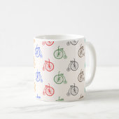 レトロ自転車柄 コーヒーマグカップ (正面右)