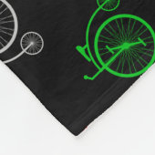 レトロ自転車柄 フリースブランケット (角)