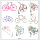 レトロ自転車 シール (シート)