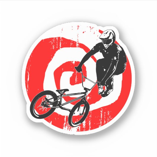 レトロ自転車 シール (正面)