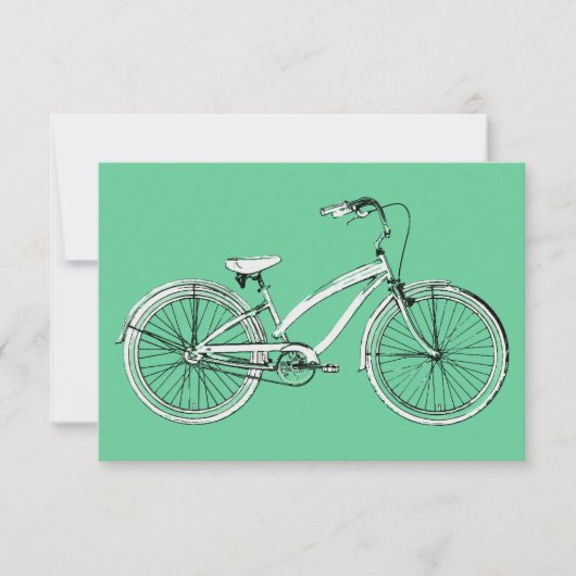 レトロ自転車 招待状 (正面)
