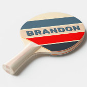 レトロ航海のレはっきりしたインボーストライプのン（名前） 卓球ラケット (正面アングル)