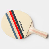 レトロ航海のレインボーストライプのー（名前） 卓球ラケット (横)