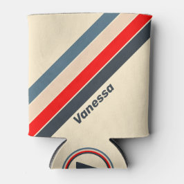 レトロ航海のレインボーストライプのー（名前） 缶クーラー