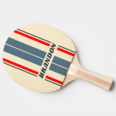 レトロ航海のレインボーストライプボード名 卓球ラケット (横)