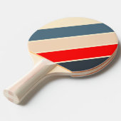 レトロ航海のレウはっきりしたンストライプの 卓球ラケット (正面アングル)