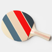 レトロ航海のレウはっきりしたンストライプの 卓球ラケット (横)