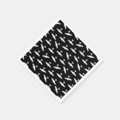 レトロ航空をテーマにした飛行機プリント飛行機デザイン スタンダードカクテルナプキン (角)