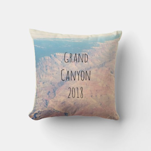 レトロ航空グランドキャニオンのアリゾナ写真ヴィンテージ クッション (正面)
