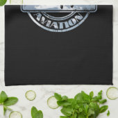 レトロ航空バッジ キッチンタオル (折り畳み)