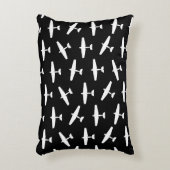 レトロ航空主題航空機プリント飛行機デザイン アクセントクッション (正面(垂直))