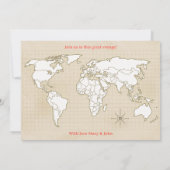 レトロ航空郵便はがき招待状 招待状 (裏面)