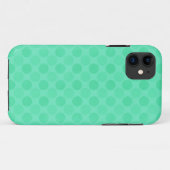レトロ色あせた緑の円パターン Case-Mate iPhoneケース (裏面(横))