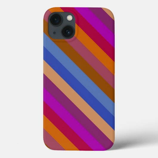 レトロ色のストライプパターン Case-Mate iPhoneケース (裏面)