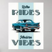 レトロ色の古いタイマー。 ポスター (正面)