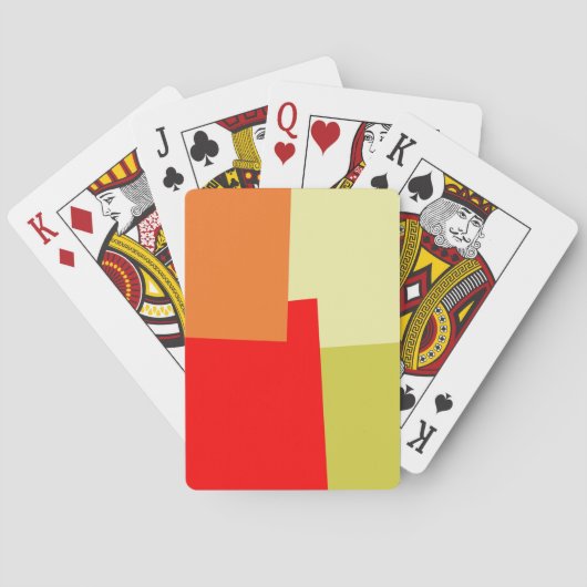 レトロ色の幾何学的パターン#3 トランプ (裏面)