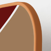 レトロ色の幾何学的抽象芸術とイニシャル ピックルボールラケット (左詳細)