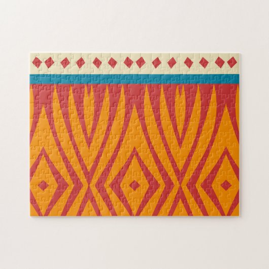 レトロ色の形 ジグソーパズル (横)